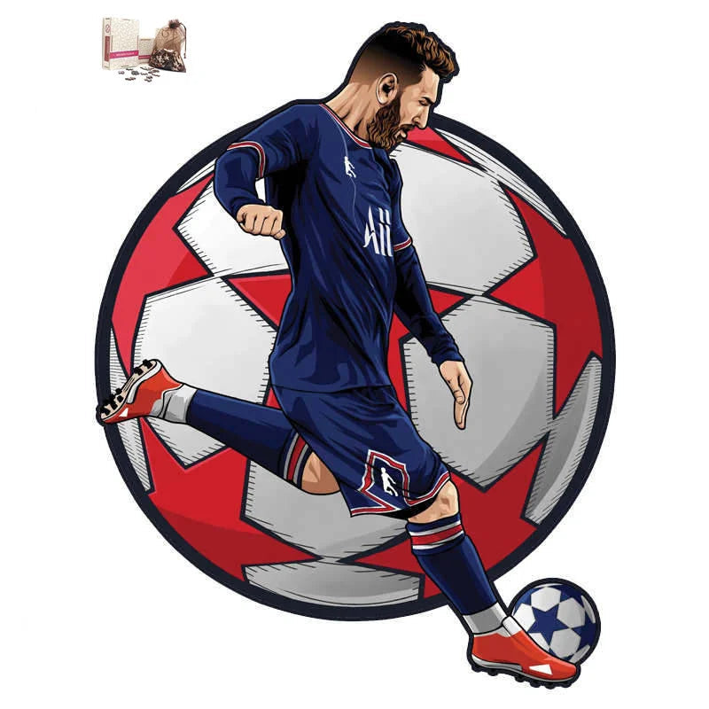 Puzzle en Bois Joueur de Football – Cadeau pour Fan de Foot