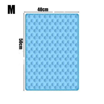 Tapis Rafraîchissant Chien & Chat — Soie Glacée, Antidérapant, Lavable