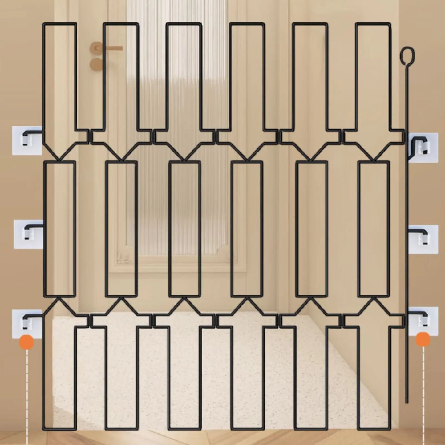 Barrière Rétractable pour Animaux en Métal – Sécurité Escaliers & Portes