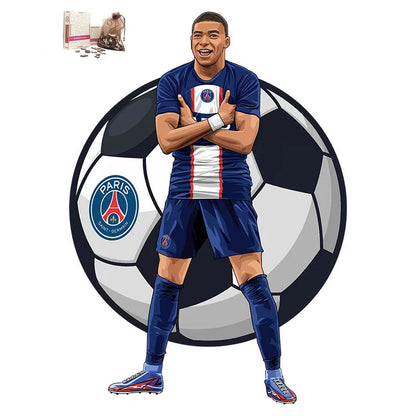 Puzzle en Bois Joueur de Football – Cadeau pour Fan de Foot