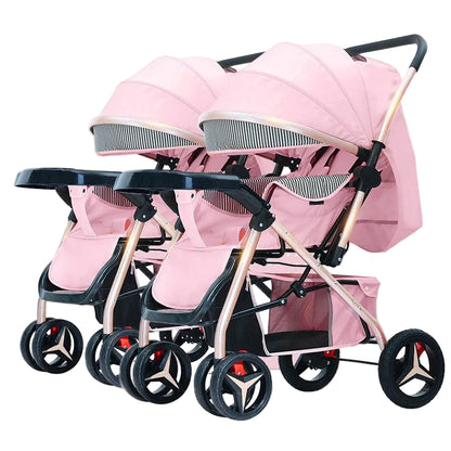 Poussette double – Compacte, pliable & légère