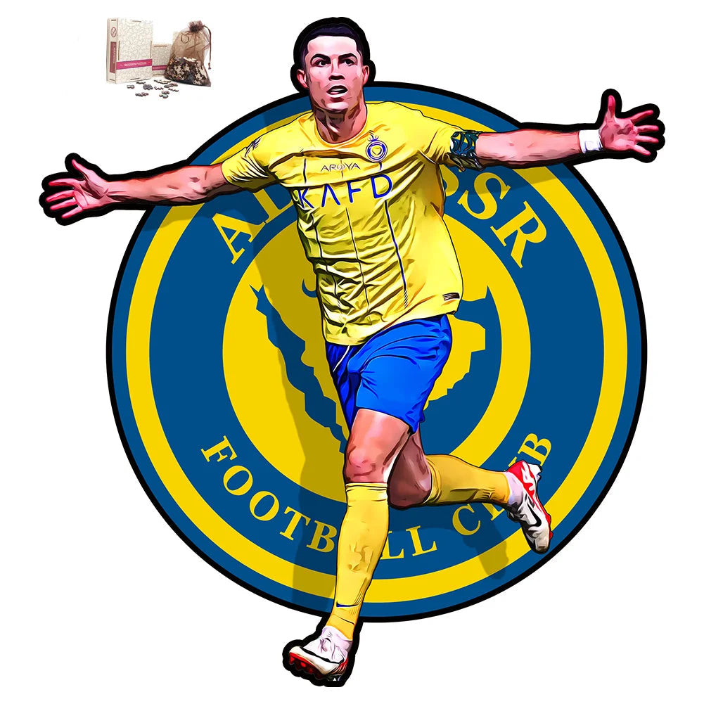 Puzzle en Bois Joueur de Football – Cadeau pour Fan de Foot