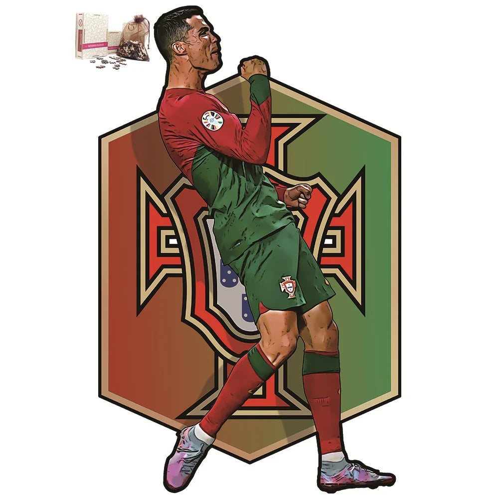 Puzzle en Bois Joueur de Football – Cadeau pour Fan de Foot