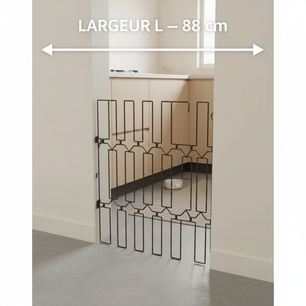 Barrière Rétractable en Métal pour Chien & Chat – Escaliers & Portes