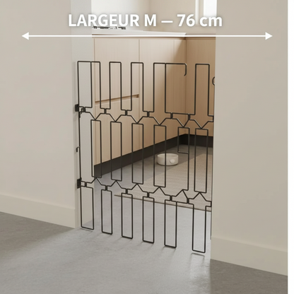 Barrière Rétractable en Métal pour Chien & Chat – Escaliers & Portes