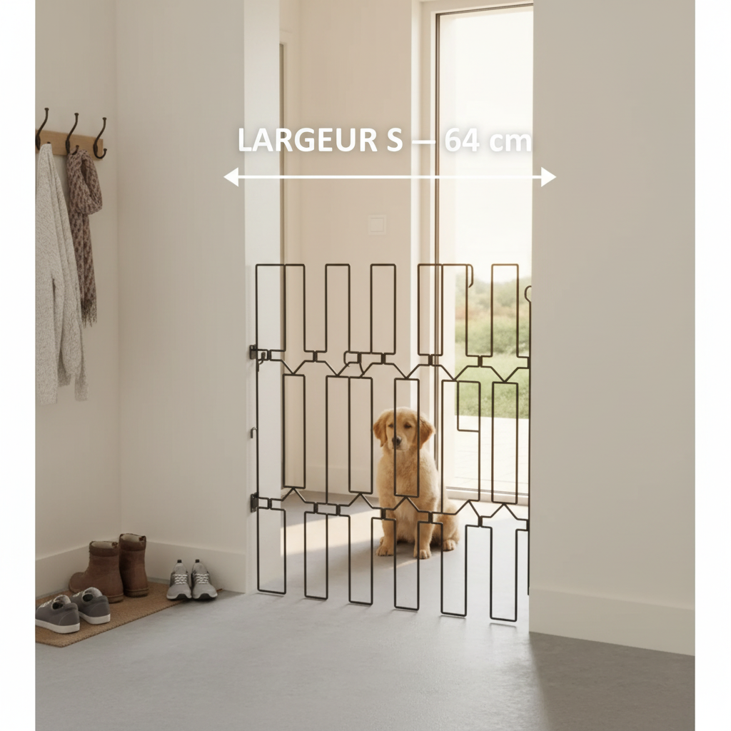 Barrière Rétractable en Métal pour Chien & Chat – Escaliers & Portes