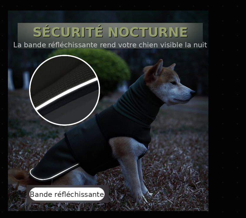 Gilet Anti-Stress pour Chien — Apaisement Naturel pour Orages & Feux d'Artifice